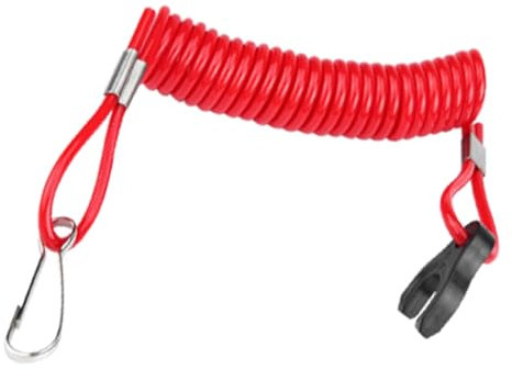 YAPKOLV Câble d'Arrêt d'Urgence, Coupe Circuit Quickstop pour Moteur Hors Bord, Sécurité Anti-Flamme, Compatible avec Tous les Moteurs de Bateau