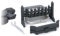 Vintage Decor ® Complete Cast Iron Fire Set. Comprising of Grate Ash Pan & Lifting Tool & Castle Front Fret Black 16 to Suit Fireplace Opening Size of 16 inches Solid Fuel Natural Open Fireplace