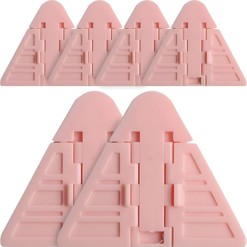 6 Stück Kinder Schiebetür Sperren, Schiebetür Schloss, Kindersicherung Schiebetür Sperren Schiebetür Sicherungsschloss aus ABS Sicherheitsschloss Schiebetür Sperre Kindersicherung für Fenster (Rosa)