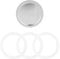Sivaphe Espresso Maker Replacement Parts for Aluminum Moka Pot, Includes 1 Filter and 3 Silicone Gasket Seals (6 Cup)