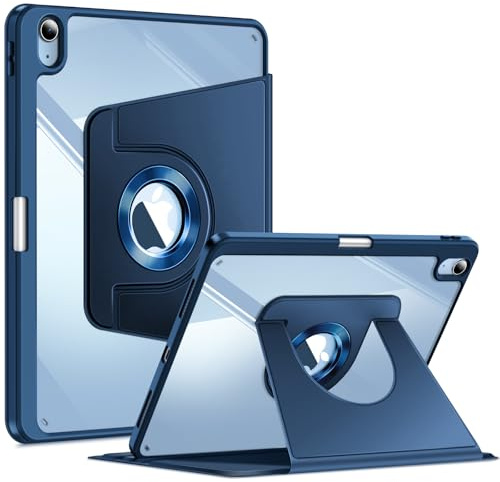 Fintie Funda Giratoria 360° para iPad Air 11 Pulgadas M4/M3/M2 (2026/2025/2024), iPad Air 5ª Gen/4ª Gen (2022/2020) de 10.9 Pulgadas con Soporte para bolígrafo y Marco a Prueba de Golpes - Azul
