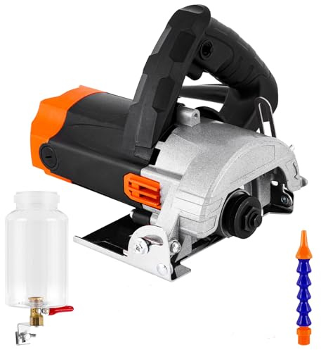 MXBAOHENG Tagliatrice di piastrelle elettrica senza lamelle 45 gradi tagliapiastrelle elettrico ad acqua con serbatoio d'acqua rimovibile, adatta per piastrelle in ceramica (adatta 100-110mm lamella)