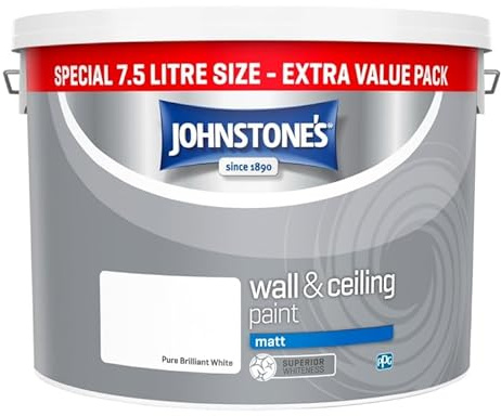 AXpower Inspirational Technology Empowering People Walls & Ceilings Matt Emulsion Paint Pure Brilliant White 7.5L | Smooth Finish, Easy to Apply, High Coverage Interior Wall Paint