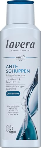 lavera Pflegeshampoo Anti-Schuppen - ohne Silikone - bekämpft Schuppen zuverlässig - lindert Juckreiz - für sensible Kopfhaut - vegan - Naturkosmetik - 250ml