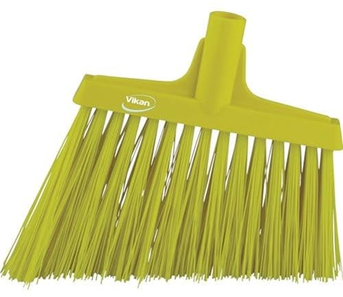 Vikan - Hygiene - Escoba de Esquina - Fibras Largas y Inclinadas Extra Duras - Amarillo