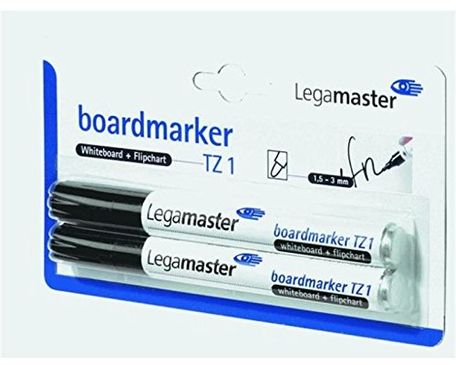 Legamaster Boardmarker TZ 1, nachfüllbar, 1,5-3 mm, Schwarz, 2er Blister