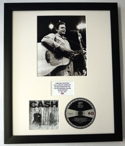 Johnny Cash/Darstellung mit Foto und CD | Limited Edition des Albums Unchained