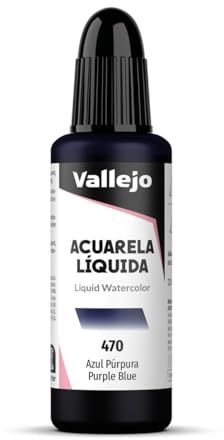 Vallejo Liquid Watercolor 33470 Purple Blue 32ml Lila Blau Aquarell Farbe
