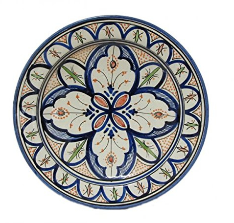 Orientalischer Keramik-Teller rund Ø 35cm Bunt