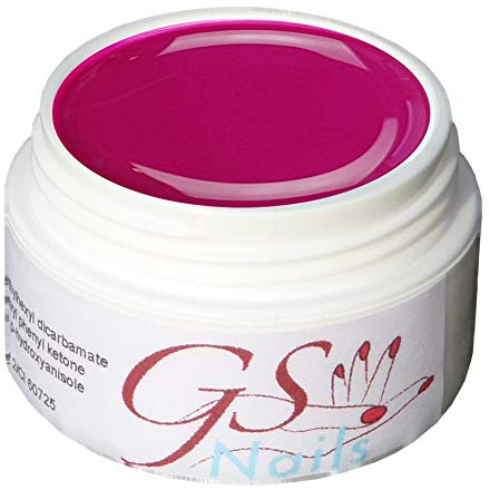 GS-Nails UV Farb-Gel für Nail-Art & Nagel-Design - 5 ml UV-härtendes Covergel - Nailgel - selbstglättendes Nagelgel - Lila-Pink - A9