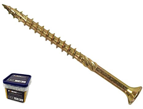 Forgefix FORFFP3530YT FFP3530YT Vite per Legno Compatibile con Forgefast Pozi Elite Performance ZY, 3,5 x 30 mm, Vasca 1600, Giallo