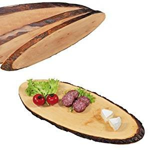 Meeting Tagliere Corteccia rostiera in Legno Naturale Stile Vintage (60cm)