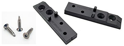My Plast Terrassen-Abstandhalter – unsichtbarer 4 mm Distanzhalter inkl. V2A Schrauben für ALU und Holz UK, 4 mm, 400 Stück, 4 VPE ALU