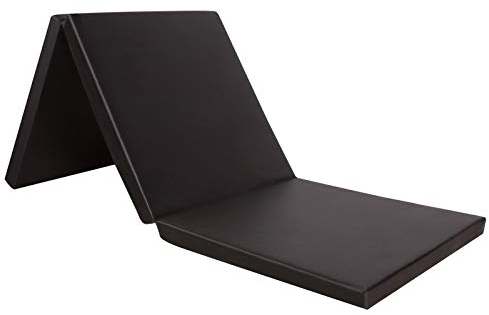 CCLIFE 180x60x5cm Klappbare Weichbodenmatte Turnmatte für Zuhause Fitnessmatte Gymnastikmatte Rutschfeste Sportmatte Spielmatte, Farbe:Schwarz