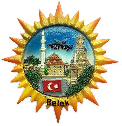 Belek Türkei Ägäis Meer Kühlschrankmagnet aus Kunstharz, 3D-Souvenir Touristengeschenk, chinesischer Kühlschrankmagnet, handgefertigt, kreative Heim- und Küchendekoration, Magnetaufkleber