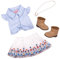 Our Generation – Country Outfit – Reiten – 46 cm Puppenkleidung – Charm Halskette Schmuck – Spielzeug für Kinder ab 3 Jahren – Country Girl