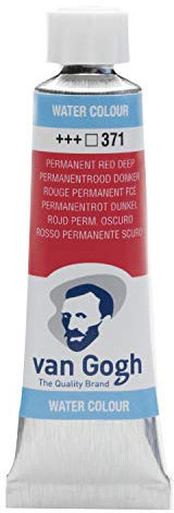 Van Gogh Aquarellfarbe, 10ml Tube, Permanentrot dunkel 371
