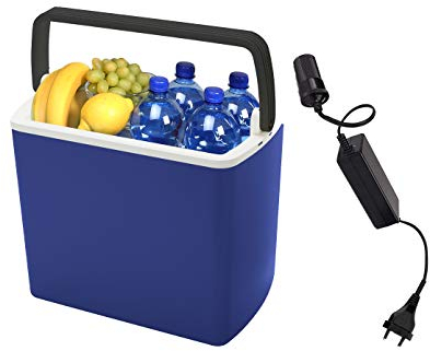 Mobile thermoelektrische 12V Camping Kühlbox fürs Auto und unterwegs mit Spannungswandler auf 230V