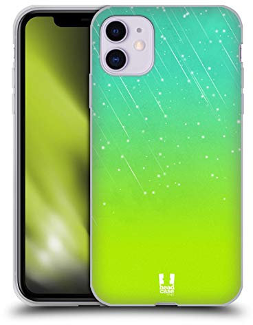 Head Case Designs Wasser Grün Neon Regen Schatten Gelhülle [Militärischer Schutzgrad] Kompatibel Mit Apple iPhone 11 Und Kompatibel Mit MagSafe