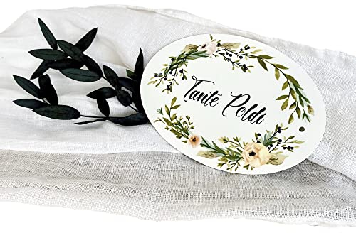 Türschild personalisiert mit Namen der Familie I Motiv “Jansen” für die Haustür mit Gravur I ideal als Geschenk für besondere Anlässe: Einweihung, Richtfest, Einzug, Hochzeit, Geburtstag