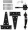 HILLMASTER Holztor-Hardware-Set mit automatischem Schwerkraft-Torriegel, haltbaren Torscharnieren und Vintage-Torzug für Zaun