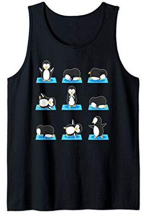 Pinguin Yoga Shirt-Yoga Pinguin auf Matte Coole Geschenke Tank Top