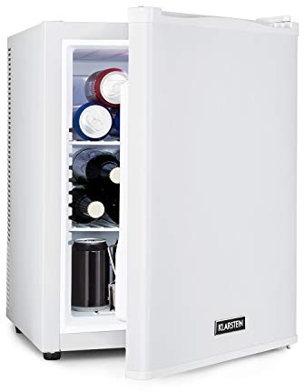 KLARSTEIN Mini Frigo de Chambre de 40L pour Snacks et Boissons, Petit Frigo Top Silencieux, Mini Bar, Petit Réfrigérateur Camping, Mini Frigo Cosmetique, Refrigerateur avec Étagères Réglables, 5-15°C