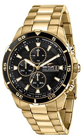 Sector No Limits Analogico R3273643008, oro, 43mm, Bracciale