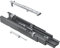 PEKA 100.0874.43 Vollauszug Compact Schubladenschiene mit softclose/softopen für Hochschrank Standard 120kg, Stahl anthrazit, Silber