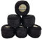 YarnArt Tulip 6 x 50 gr. Paket, Seide Mikrofaser Satin Garn Brillante Glänzend (Schwarz 400)