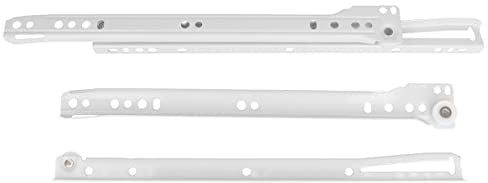 MS Beschläge Teilauszug 4-teilig Schubladenauszug Rollschubführung Schubladen-Gleitführung Rollenführung Schubladenschiene 1 Paar Laufschienen (300mm)