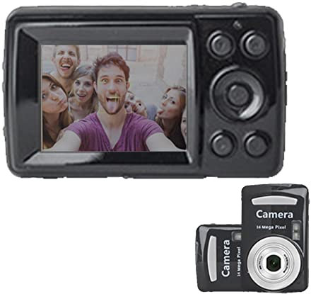 HD Mini Digital Camera, Compact Camera for Teenagers 2.4-inch Prefect Pocket Video Tool, 16MP 720P 30FPS 4X-Zoom Excellent Image Quality Capture Camera Camcorder(Black)