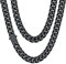 Mens Stainless Steel Necklaces Cuban Link Chain Hip Hop Jewelry Curb Chains Men Black Necklace Chain Thick