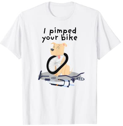Süßer beiger Pit Bull für Mountainbike & Rennrad Fahrer T-Shirt