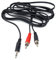 DRUT 3m 3.5mm to Twin RCA Stereo Aux Phono Audio Cable Mini Jack Lead Cord Y Splitter Headphone Cord RCA Y Splitter Adapter 10ft Black Nickel Connectors