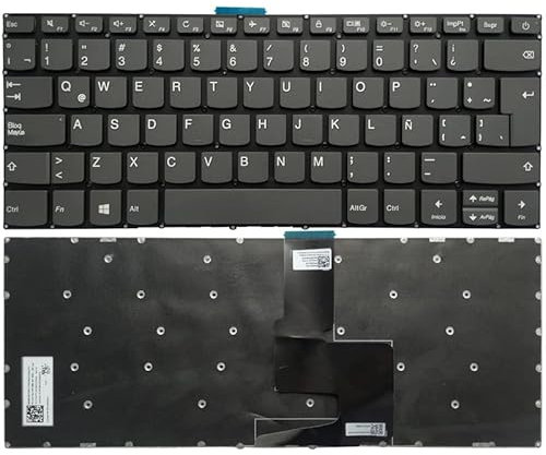BAETI Teclado de portátil español/Latino for LE-NO-Vo ID-eaP-ad 1-14IGL05 1-14ADA05 1-14AST-05 V14-ADA V14-ARE V14-IGL V14-IIL V14-IKB V14-IWL (reemplazo de Teclado) (Color : LA No Backlit)