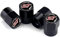 4pcs Auto-Reifen Ventilklappe Auto Reifen Staubstange Deckel mit Kennzeichen Kennzeichen Wasser und Staub Allgemein geeignet für alle Autos (fit ST Schwarz)