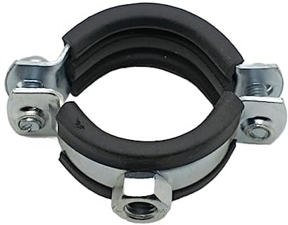 10x 48-53 mm Schraubrohrschellen Stahl Verzinkt Rohrschellen Schalldämmeinlagen