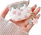 MINSCOSE Kompatibel mit AirPods Pro 2 Klar Hülle,Niedliches Cartoon Blumenmuster Design mit floralem Schlüsselanhänger,Weiches TPU Schützendes Stoßfestes Gehäuse für AirPod Pro 2 für Mädchen-Rosa