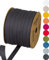 Halbach Seidenbänder Baumwollband | 10mm x 30m | Webband 100% Baumwolle | Bänder zum Basteln als Meterware | Stoffband für Dekorationen, DIY Handwerk, Schrägband Näharbeiten, Farbe: dunkelgrau