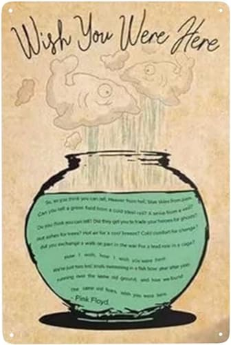 Witch Blechschild Wish You Were Here, Metallschilder für Bar, Restaurant, Café, Bar, lustiges Aluminium-Metallschild, Wanddekoration, 20,3 x 30,5 cm