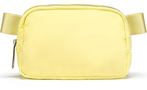 YOSHUYUKI Unisex-Gürteltasche mit verstellbarem Riemen, wasserdicht, Sherpa-Stil, kleine Bauchtasche, Crossbody-Tasche für Workout, Laufen, Reisen, Wandern, Pomelo, 1 Liter