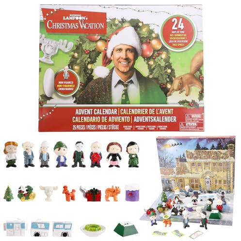 National Lampoon's Weihnachts Advents Countdown Kalender 2024, 24-Tage Weihnachts Countdown Spielzeug Enthält 24 Geschenke Weihnachtsferien Countdown Kalender für Kinder Jugendliche Erwachsene