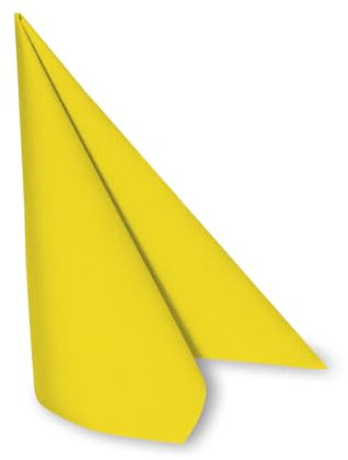 DeinPack 50 x Airlaid Serviette 40 x 40 cm gelb - hochwertige Einwegservietten stoffähnlich - Reißfest, Saugstark & Formstabil - ideal für Hochzeit, Partys und Events