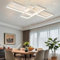 MQW Moderne LED Deckenleuchte Dimmbar LED Deckenlampe Wohnzimmer, 2700k-7000k Wohnzimmerlampe mit Fernbedienung, Geometrisch Multifunktional Deckenbeleuchtung weiß für Schlafzimmer Küche, L80cm