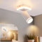 URing LED Deckenstrahler 1 Flammig Weiß - Schwenkbar 350° - Spots Deckenleuchte Rund Deckenlampe strahler Wandstrahler mit unteres Glühen 4W+5W GU10 Deckenspots 3000K Warmweiß Küchenlampe