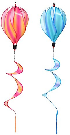 VICASKY 2stücke Hängende Ballons Leichte Dekorationen Party Verzierungen Regenbogen-heißluftballons Hängende Verzierungen Leichte Ballons Partydekorationen