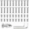 CATELL 20 Pièces M6 X 20 Vis et Écrous à Visser M6 X 15 mm Insert Fileté Bois Vis à Tête Plate m6 en Acier Inoxydable avec 2 Pcs Cle 6 Pans Inserts D'écrou pour Meubles en Bois L'équipement de Machine