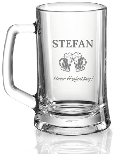 Bierkrug mit Gravur - Personalisierte Geschenke Männer - Geschenke für Sie & Ihn - Bierglas Geschenkidee für Herren, Freunde Vatertag - Geburtstagsgeschenk Bierfreunde Prost!