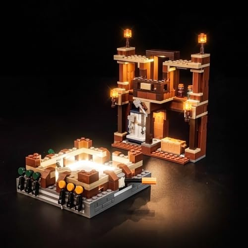 Led Licht Set Kompatibel mit Lego Woodland Mansion Fighting Ring 21272 (Kein Modell), Dekorationsbeleuchtungsset Compatible with Minecraft Woodland Mansion Fighting Ring Kreative Spielzeug